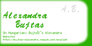 alexandra bujtas business card